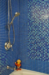 Blue Shower Remodel